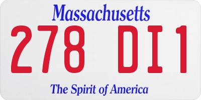 MA license plate 278DI1
