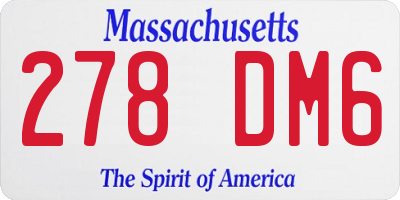 MA license plate 278DM6