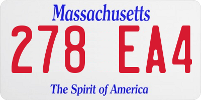 MA license plate 278EA4