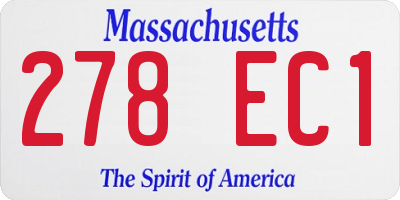 MA license plate 278EC1