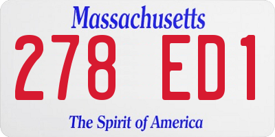 MA license plate 278ED1