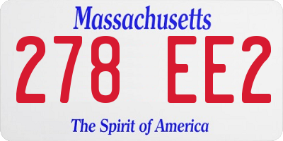 MA license plate 278EE2