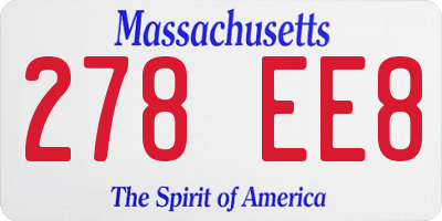 MA license plate 278EE8