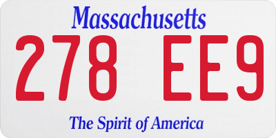 MA license plate 278EE9