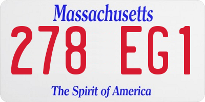 MA license plate 278EG1