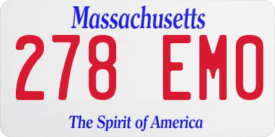MA license plate 278EM0