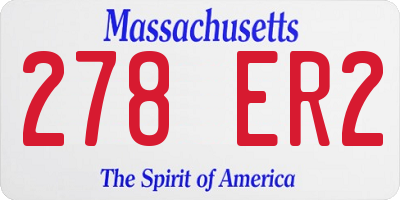 MA license plate 278ER2