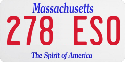 MA license plate 278ES0