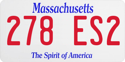 MA license plate 278ES2