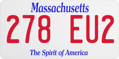 MA license plate 278EU2