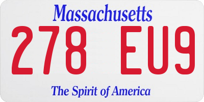 MA license plate 278EU9