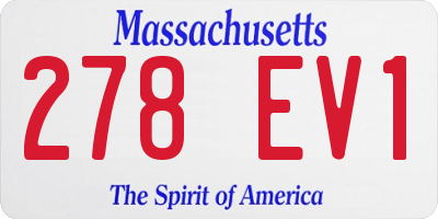 MA license plate 278EV1