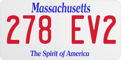 MA license plate 278EV2