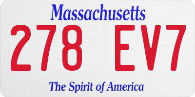 MA license plate 278EV7