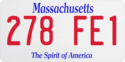 MA license plate 278FE1