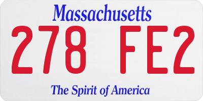 MA license plate 278FE2