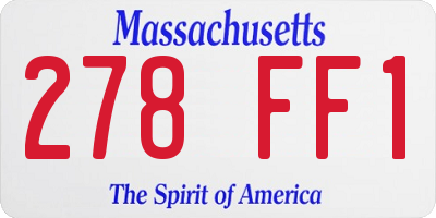 MA license plate 278FF1