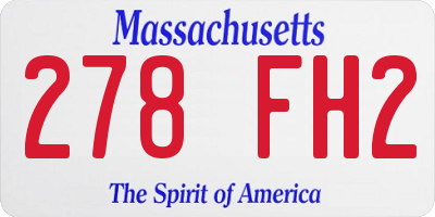 MA license plate 278FH2
