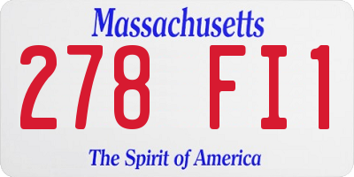 MA license plate 278FI1
