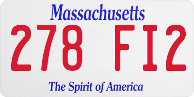 MA license plate 278FI2