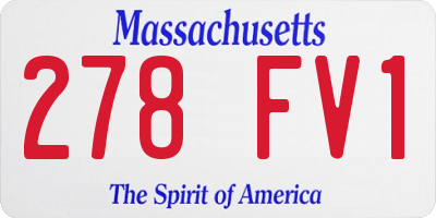MA license plate 278FV1