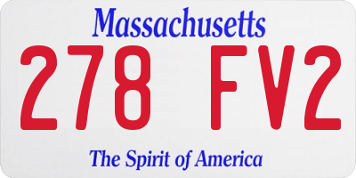 MA license plate 278FV2
