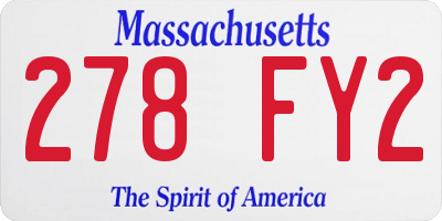 MA license plate 278FY2
