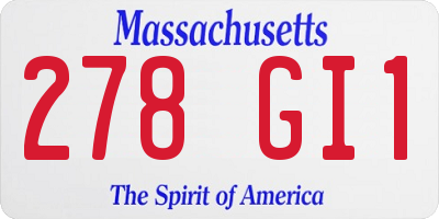 MA license plate 278GI1
