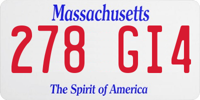 MA license plate 278GI4
