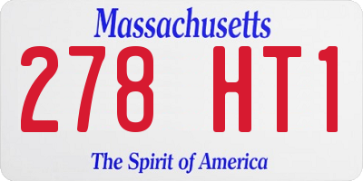 MA license plate 278HT1