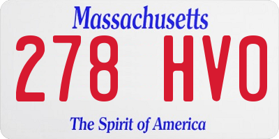 MA license plate 278HV0