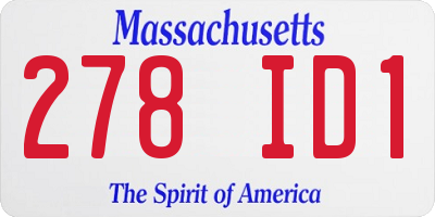 MA license plate 278ID1