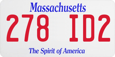 MA license plate 278ID2