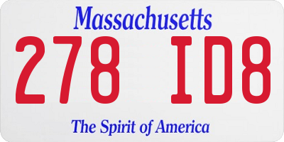 MA license plate 278ID8