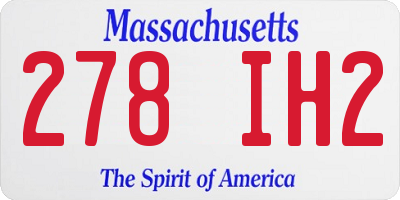 MA license plate 278IH2