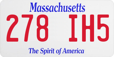 MA license plate 278IH5
