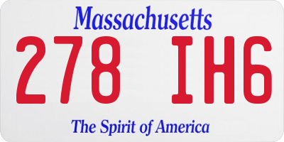 MA license plate 278IH6