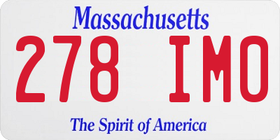 MA license plate 278IM0