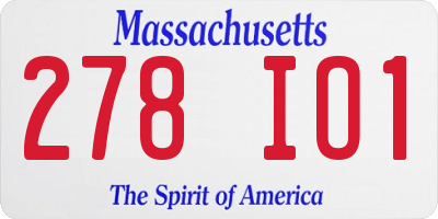 MA license plate 278IO1