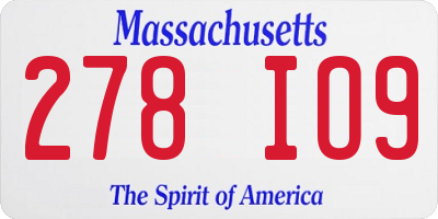 MA license plate 278IO9