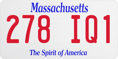 MA license plate 278IQ1