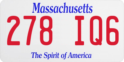 MA license plate 278IQ6