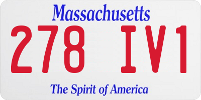 MA license plate 278IV1
