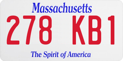 MA license plate 278KB1