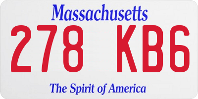MA license plate 278KB6