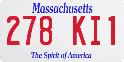 MA license plate 278KI1