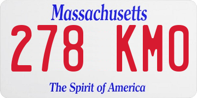 MA license plate 278KM0