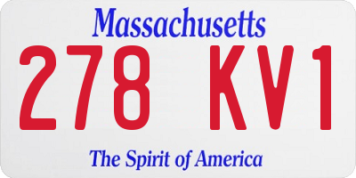 MA license plate 278KV1