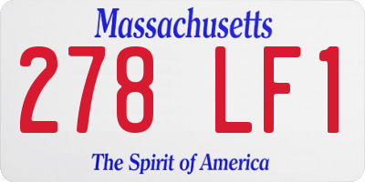 MA license plate 278LF1