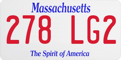 MA license plate 278LG2